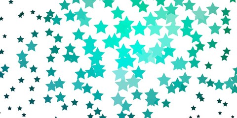 Fototapeta na wymiar Light Green vector background with colorful stars. Modern geometric abstract illustration with stars. Pattern for websites, landing pages.
