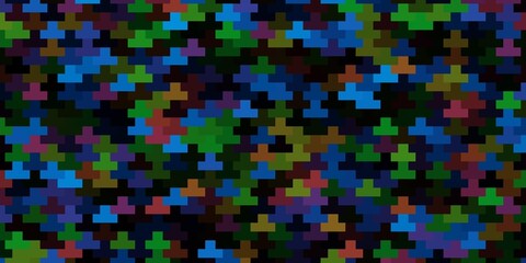 Dark Multicolor vector template in rectangles. Modern design with rectangles in abstract style. Best design for your ad, poster, banner.