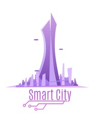 Smart City. Logo on white background.