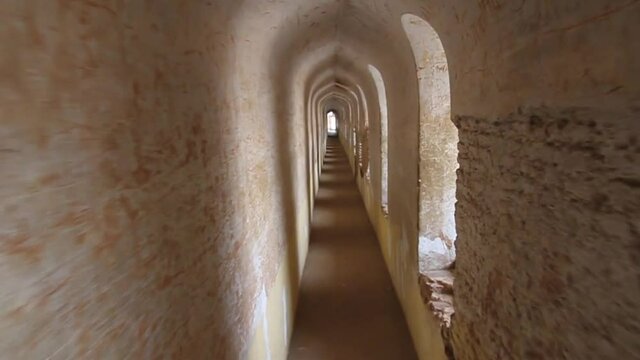 Narrow corridor at Bara Imambara in Lucknow, Uttar Pradesh state, India