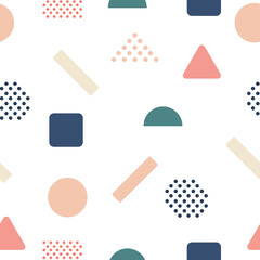 Abstract white background with geometrical shape figures. Vector illustration.
