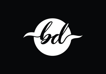 Initial Monogram Letter B D Logo Design Vector Template. BD Letter Logo Design