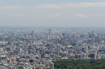 Fototapeta na wymiar 大倉山から見た札幌市街