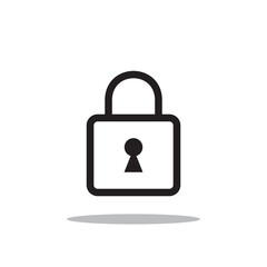 Padlock outline design. Color can be changed. Perfect for icon, logo, template, etc. Vector eps.10