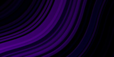 Dark Purple, Pink vector template with curves. Illustration in halftone style with gradient curves. Pattern for websites, landing pages.