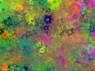 Obraz na płótnie Canvas green abstract fractal background 3d rendering illustration