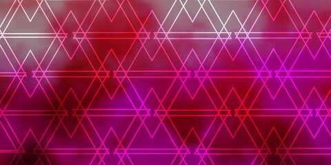 Fototapeta premium Light Pink vector layout with lines, triangles. Gradient triangles in abstract style on simple form. Pattern for booklets, leaflets