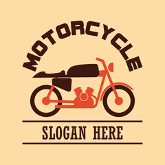 motorcycle logo, emblems and insignia with text space for your slogan / tagline. vector illustration