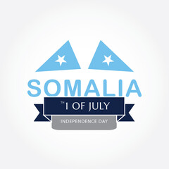 Flat design vector labels, badges, stamps, Somali independence day