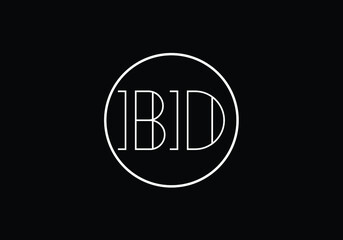 Initial Monogram Letter B D Logo Design Vector Template. BD Letter Logo Design