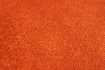 Natural Beautiful red brown leather. Leather close up background.Texture or background concept.