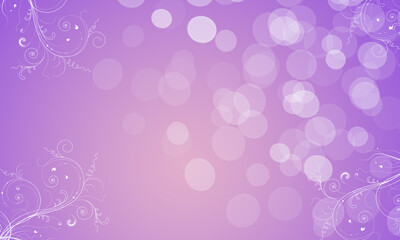 edler Hintergrund lila violett blau gelb, Pastell sonniges Leuchten Licht Sonnenschein, Blätter Ranken floral am Rand Bokeh Glitzer luxuriös zeitloses Design oder einfach nur elegant Layout Vorlage