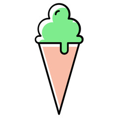 Con Ice Cream Sweet Dessert 