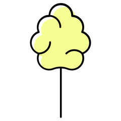 Lemon Dulce lollipops sweet sugar candy stick Concept Vector Color Icon Design, Foodie and gourmet Symbol on white background 