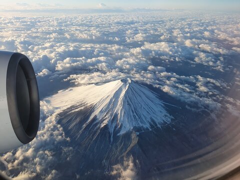 Mt Fuji: aerial view
