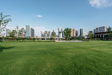 Obraz premium city skyline in hangzhou china