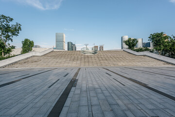 city skyline in hangzhou china