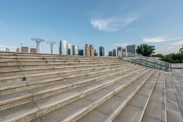 city skyline in hangzhou china