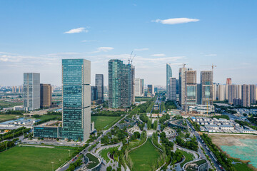 Fototapeta premium city skyline in hangzhou china