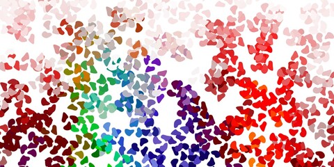 Light multicolor vector backdrop with chaotic shapes.