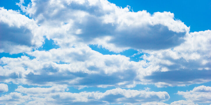 Great landscape. A clear blue sky with white clouds.