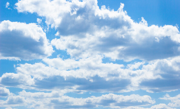 Great landscape. A clear blue sky with white clouds.