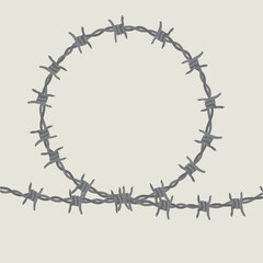 barbed wire symbol. vector illustration
