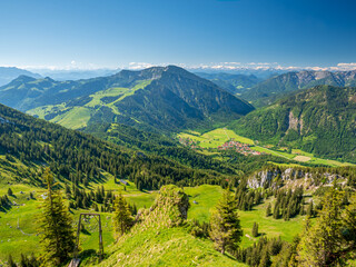 Fototapeta na wymiar The Bavarian Wendelstein Mountain area with a great Mountain View