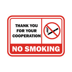 smoking and no smoking area for signboard or label. vector illustration
