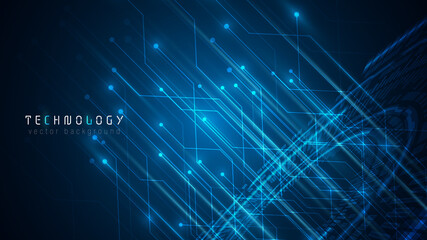 blue abstract hud circuit technology communication background;futuristic abstract technology connection background design