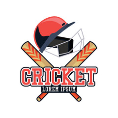 cricket logo with text space for your slogan tag line, vector illustration
