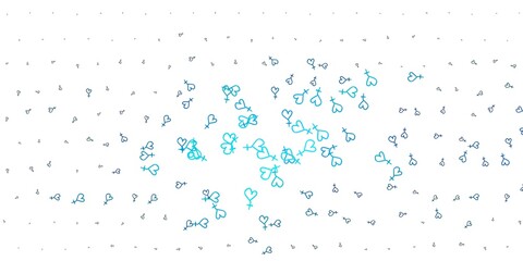 Light BLUE vector background with woman symbols.