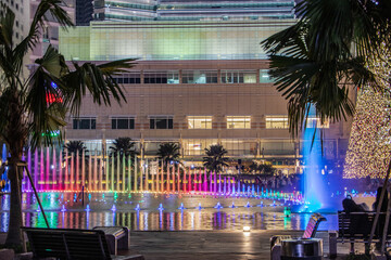 rainbow fountain in the park