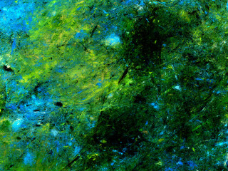 green abstract fractal background 3d rendering illustration