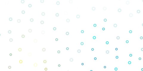 Light blue, yellow vector template with circles.