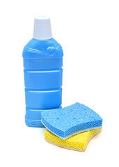 Cleaning agent with a sponge