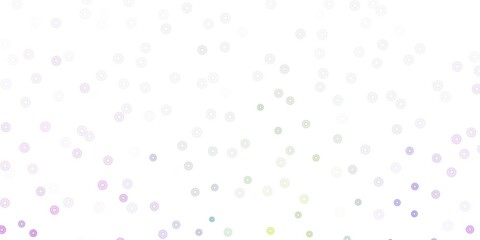 Light pink, green vector natural backdrop with flowers.