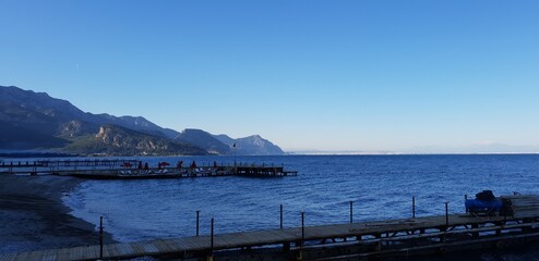 sea, water, port, blue, sky, boats, harbor, fishing, bay, 