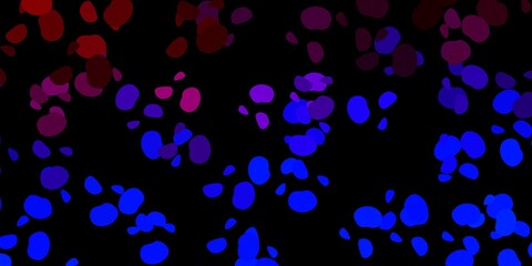 Dark blue, red vector texture with memphis shapes.