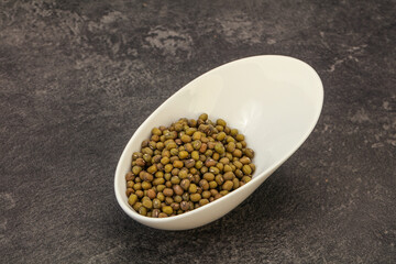 Vegetarian cuisine - dry green lentil