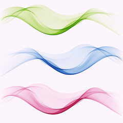 Set of blend abstract wave element Wave flow
