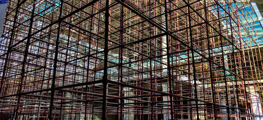 abstract background of the construction site view