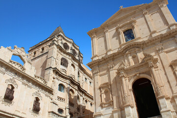 Noto (Sicile - Italie) - Chiesa San Francesco et Monastero del San Salvatore	