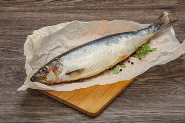 Salted Herring fish with pepper