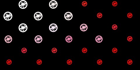 Dark Red vector template with flu signs.