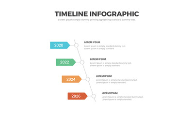 timeline Infographic business horizontal timeline steps process chart template. Vector modern banner used for presentation and workflow layout diagram, web design. Abstract elements of graph options.
