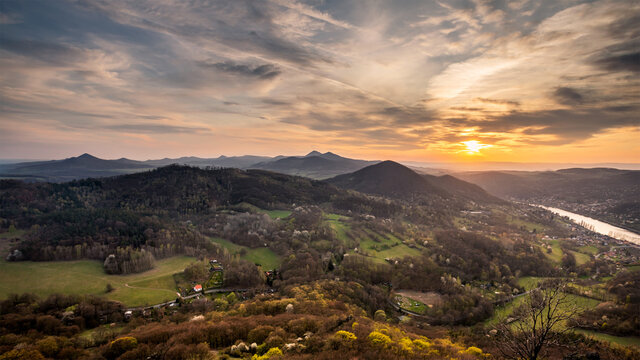 Sunset in central bohemia