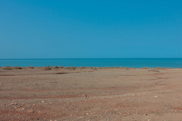 Desert and sea around Cabo de la vela, La guajira, Colombia