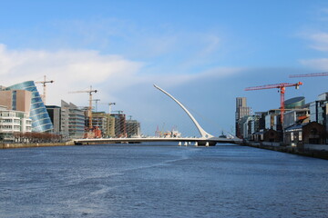 Dublin, Ireland - 02/16/2020: Seán O'Casey Bridge