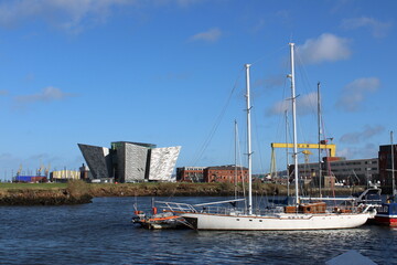 Fototapeta na wymiar Belfast, Northern Ireland - 20/2/2020: Titanic Belfast